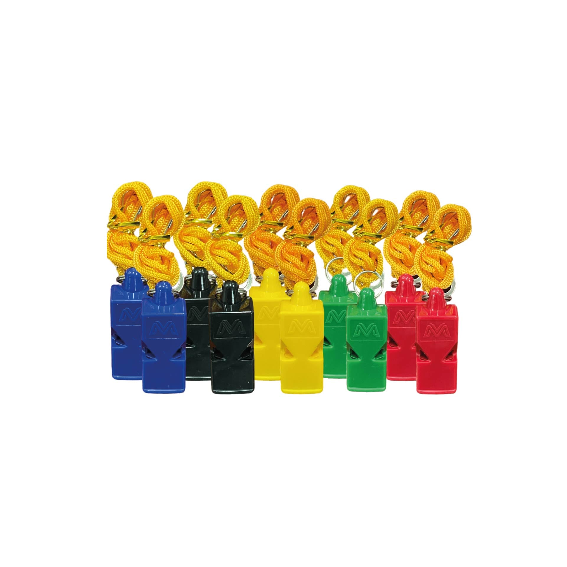 PLASTIC WHISTLE MIXED COLOUR PACK OF 10